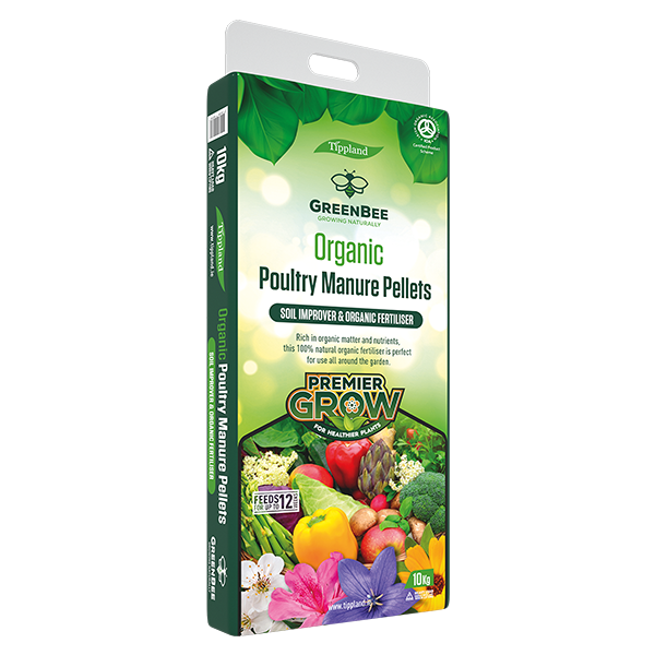 Tippland GreenBee Organic Poultry Manure Pellets packaging on a white background