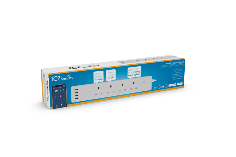 TCP Smart 4 Way 1.8m Extension Lead plus 4 USB