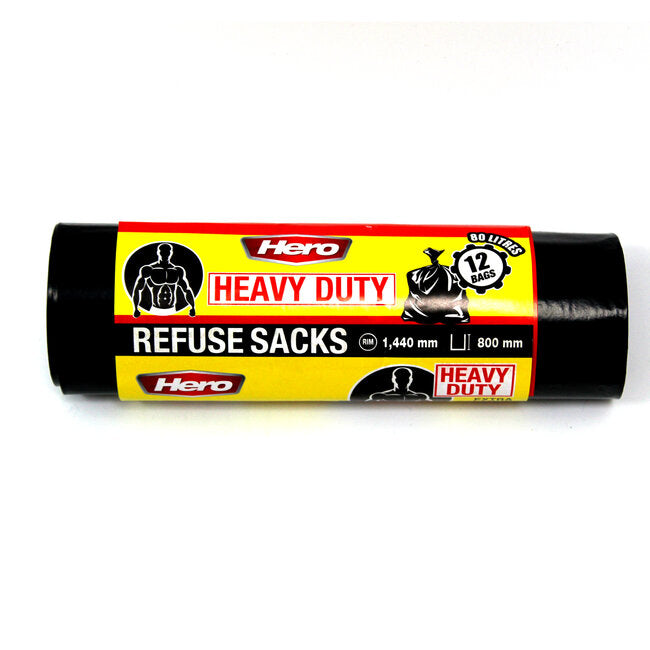 Hero Heavy Duty Refuse Sacks 12 bags