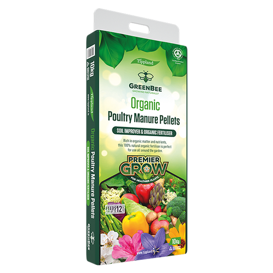 Tippland GreenBee Organic Poultry Manure Pellets packaging on a white background