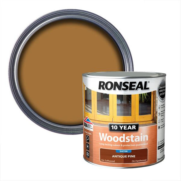 Ronseal 10 Year Woodstain Antique Pine Satin 750ml