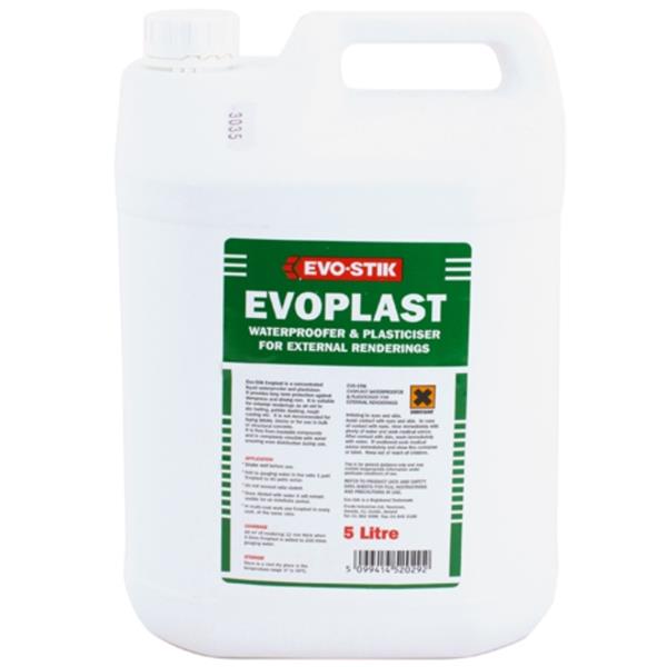 Evo Stik Evoplast Waterproofer and Plasticiser 5L