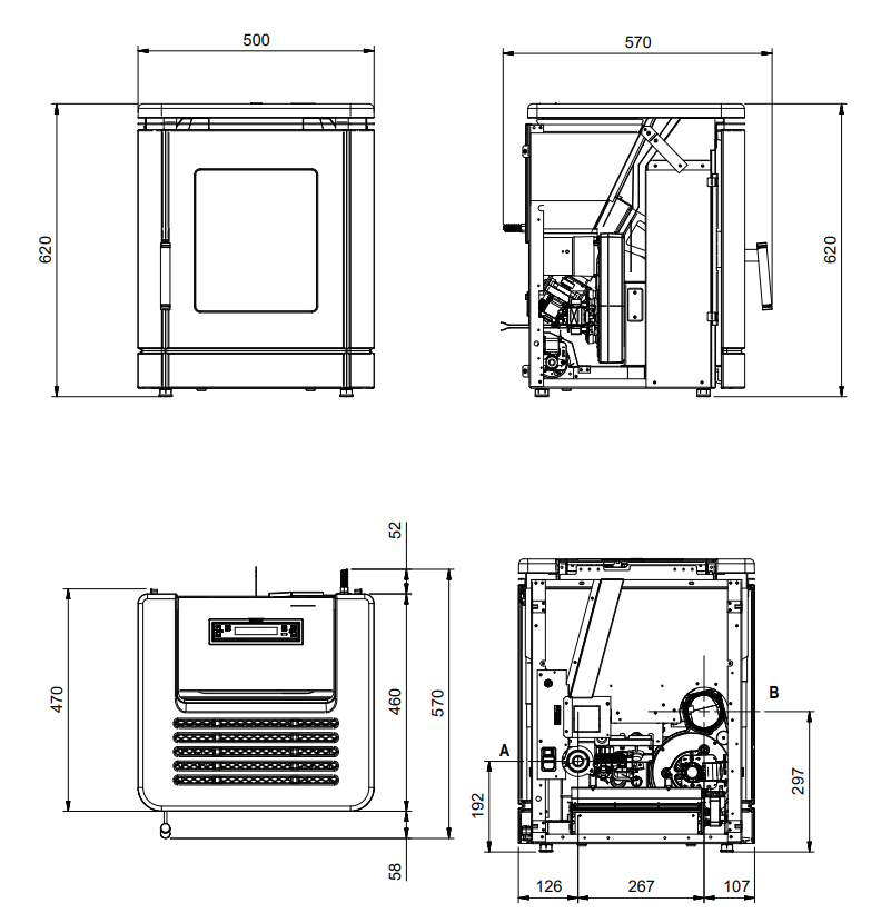 Peggy Stove Dimensions