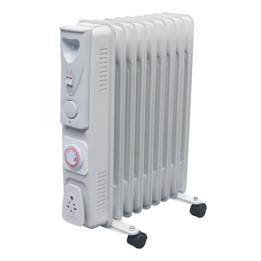 9 Fin Oil Filled Radiator 2000w With Timer