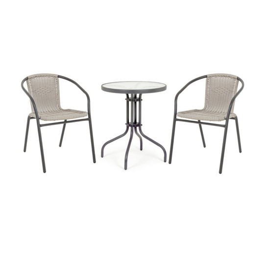 Rattan Bistro Set Beige