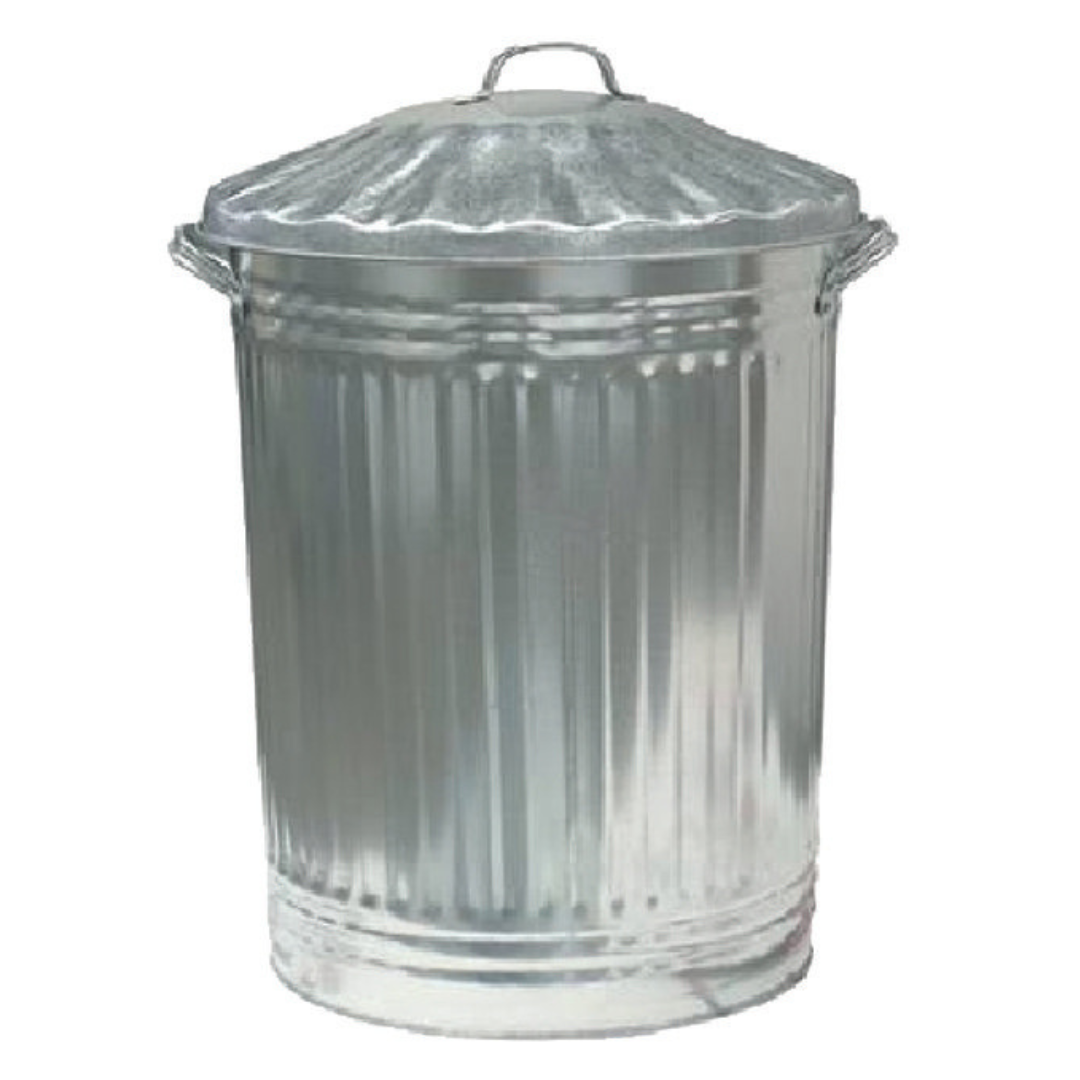 Galvanised Dust Bin & Lid