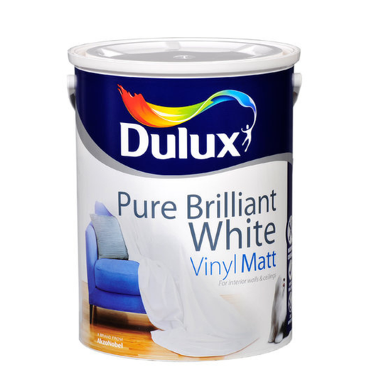 Dulux Vinyl Matt Pure Brilliant White 5L
