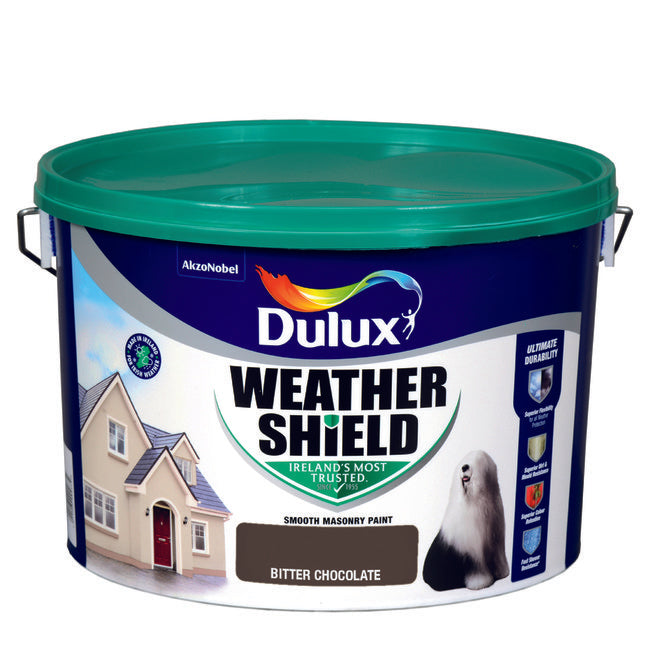 Dulux Weathershield Smooth Masonry Bitter Chocolate 10L