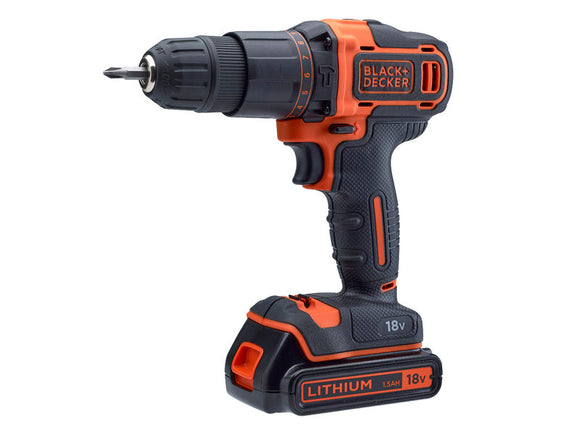 Black & Decker 18V Combi Drill with 120 Piece Accessory Set