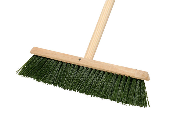 Dosco 18” Patio Brush Stiff Green Handled