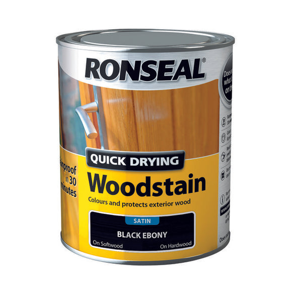 Quick Drying Woodstain 750ml Black Ebony