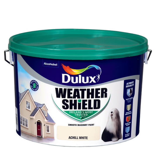 Dulux Weathershield Smooth Masonry Achill White 10L