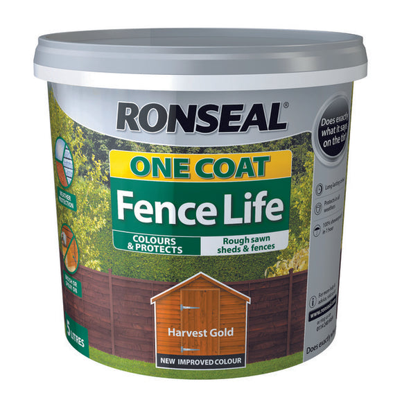 One Coat Fence Life 5L Harvest Gold