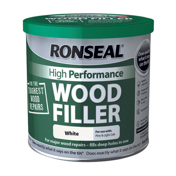 Ronseal High Performance Wood Filler 550g White