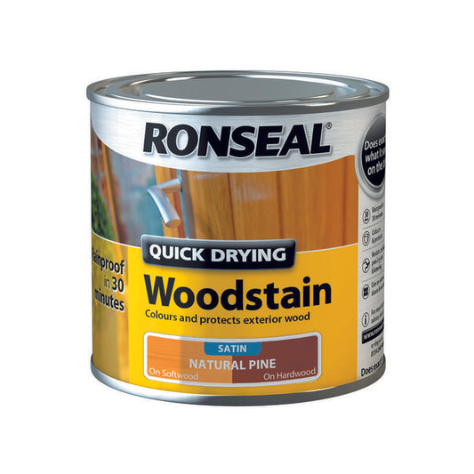 Ronseal Quick Drying Woodstain Natural Pine Satin 750ml