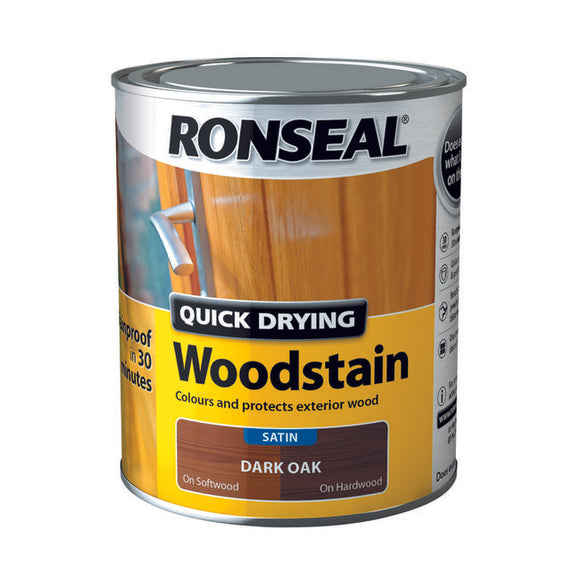 Quick Drying Woodstain 750ml Dark Oak