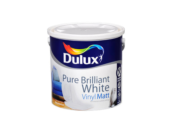 Dulux Vinyl Matt Pure Brilliant White 2.5L