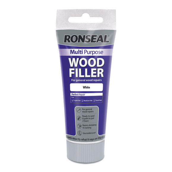 Ronseal Multi Purpose Wood Filler Tube 100g White