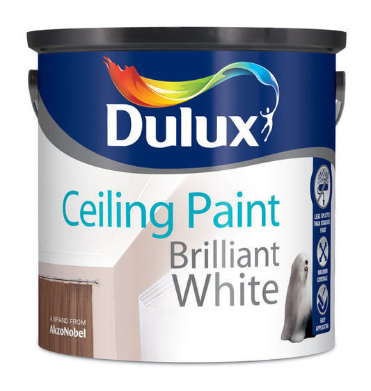 Dulux Ceiling Paint Pure Brilliant White (2.5L)