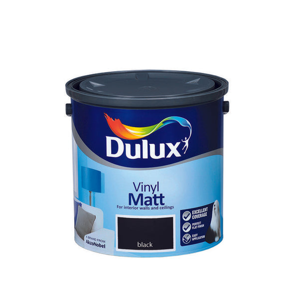 Dulux Vinyl Matt Black 2.5L