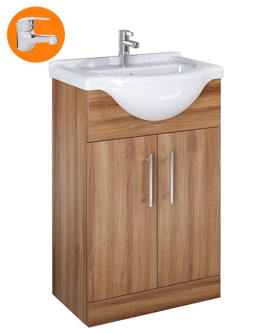 Sonas Belmont Walnut 55Cm Vanity Unit With Alpha Tap - *Special Offer