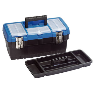 16" Tool Organiser Box With Tote Tray