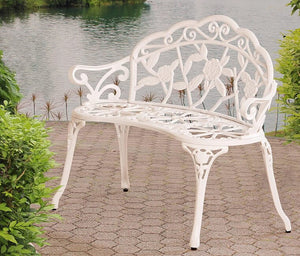 Victorian Style White Bench