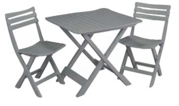 Foldable Anthracite Bistro Set