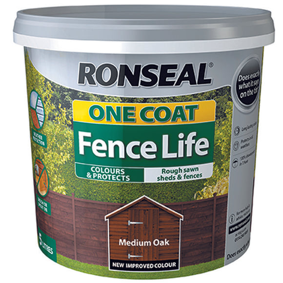 One Coat Fence Life 5L Medium Oak