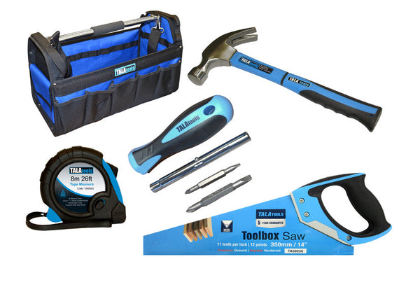 Tala Tools 5pc Tote Tool Kit