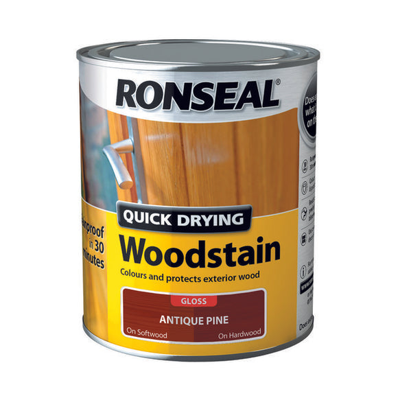Quick Drying Woodstain 750ml Antique Pine Gloss