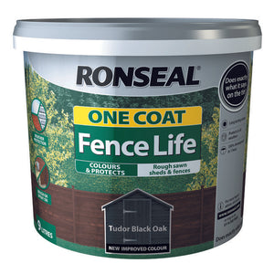 One Coat Fence Life 9L Tudor Black Oak