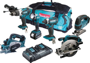 Makita DLX6067 18v 6 Piece Kit with 3x5.0ah Batteries