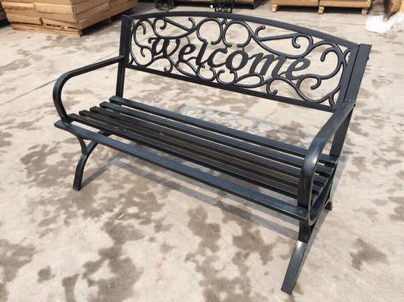 Metal Welcome Bench
