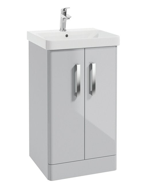 Sonas Odeon 500mm Floorstanding 2 Door Vanity Unit & Basin With Nena Basin Mixer  - *Special Offer